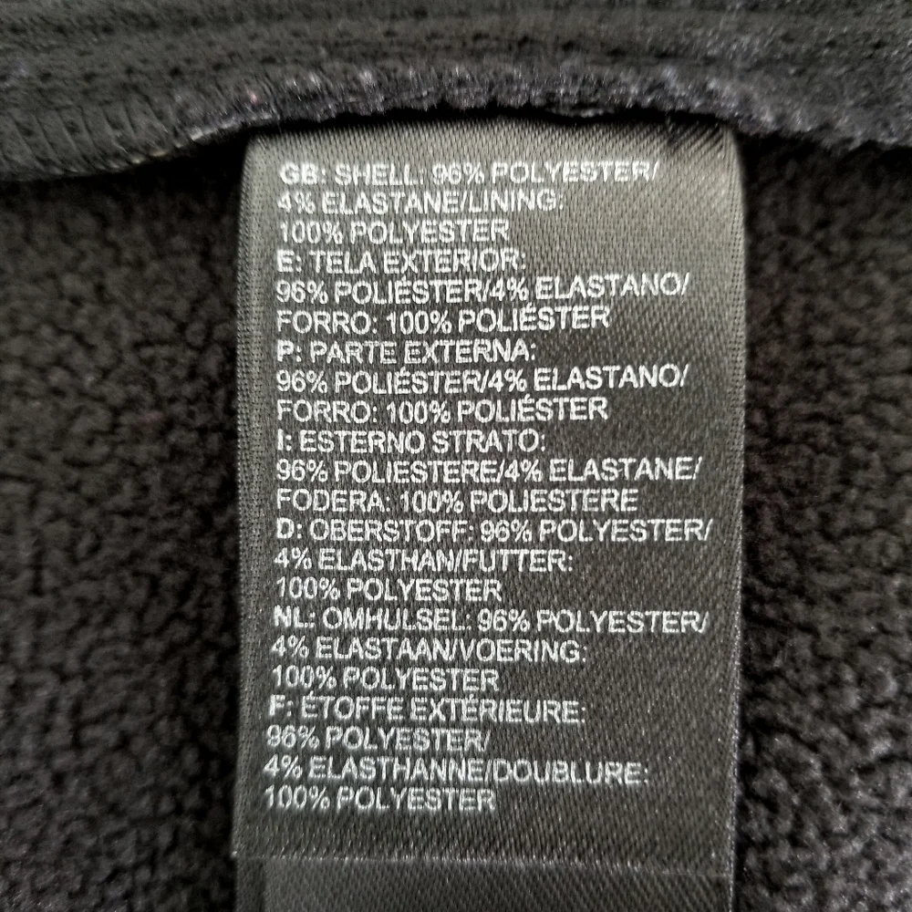 The North Face Black Apex Bionic Softshell Fleece Lined Full Zip Vest Mens Small - Picture 5 of 5